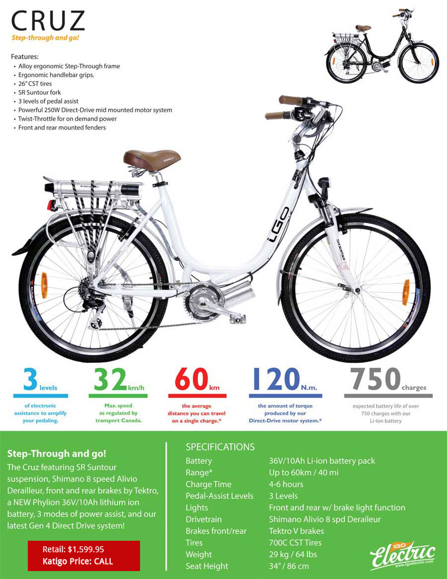 iGo Electric Bikes at Katigo Bikes - www.katigobikes.com